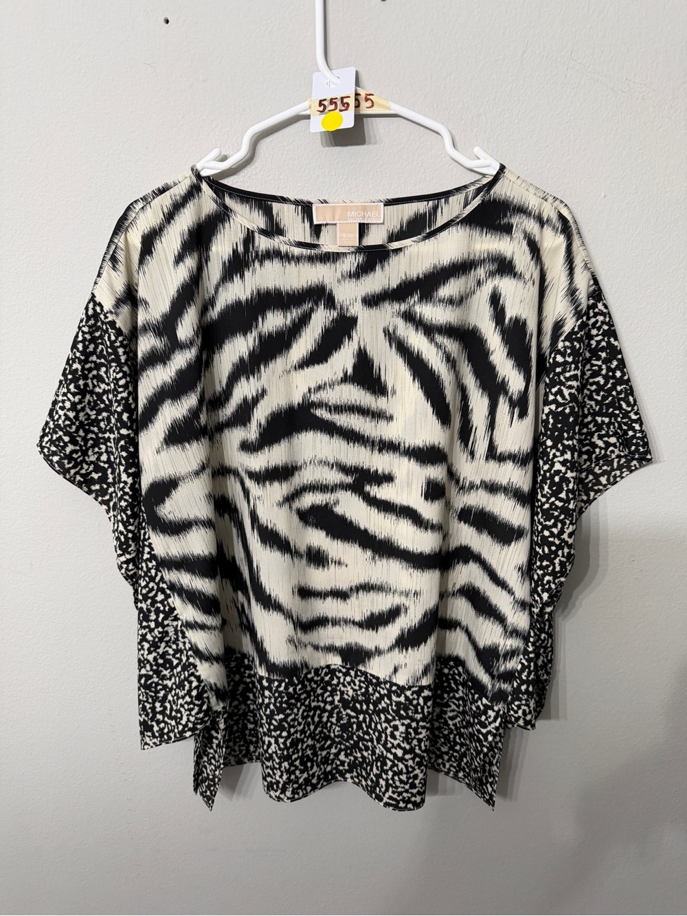 Title: Women’s MICHAEL Michael Kors S/M Mixed Animal Print Blouse - Picture 1 of 5